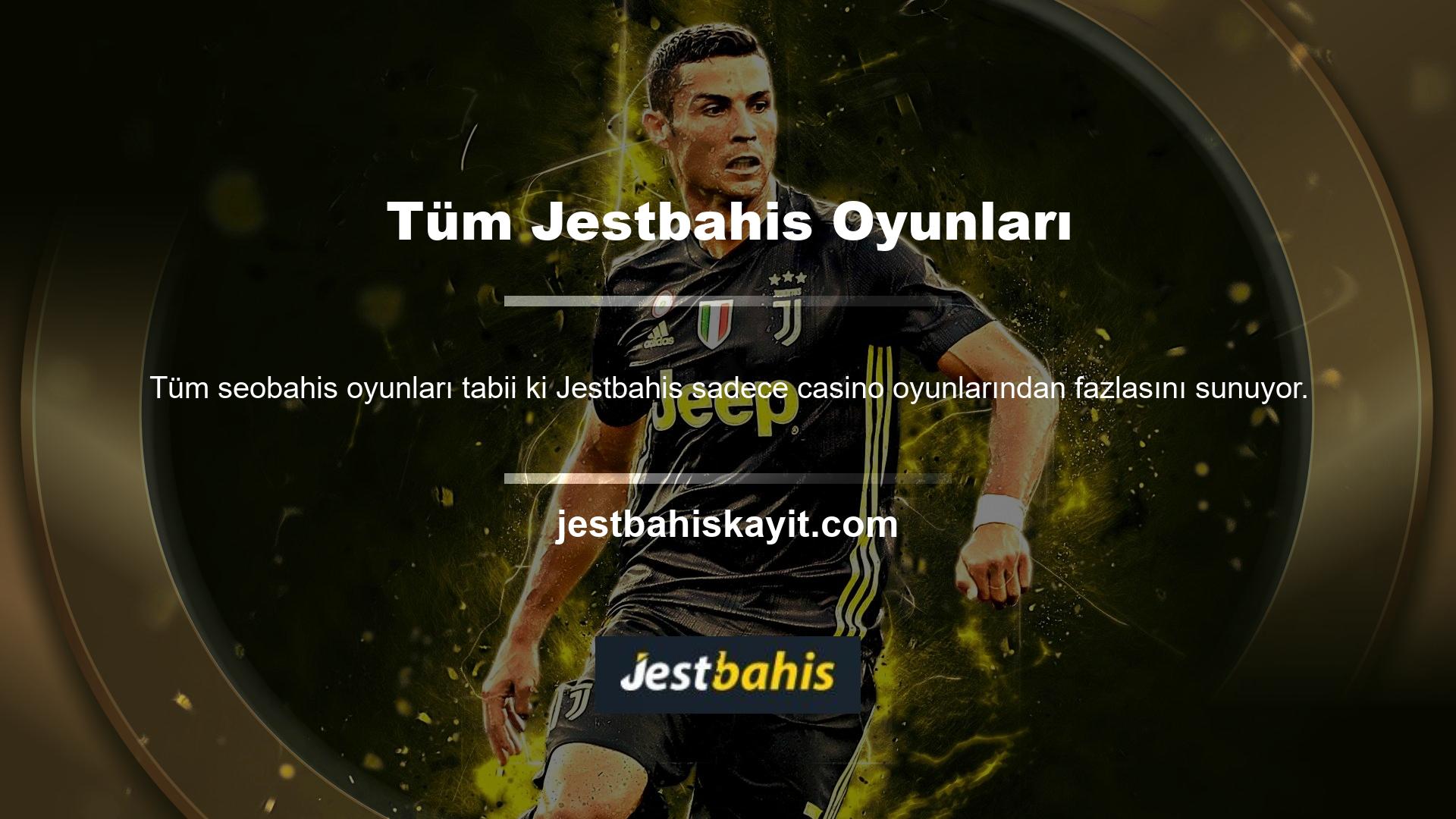Türkiye'nin en büyük casino sitelerinden biri olan Jestbahis, oynanacak çok çeşitli oyunlar sunmaktadır